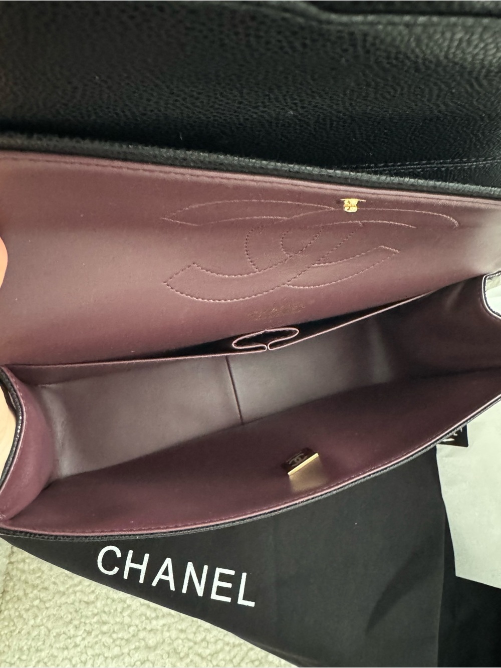 Chanel Classic Flap Bag with Caviar Leather - Picture 8 of 16